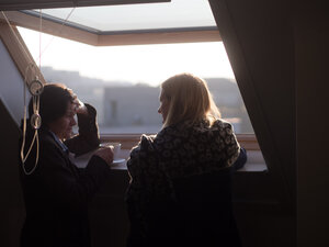 Petra Redert (Bauhandwerkerinnen) und Anja Bodenstein (ADESW)