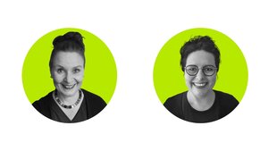 Nähe trotz Distanz? Annette (links) und Tanja schaffen genau das: Mehr aus Versehen und ganz ohne Businessplan gründeten sie 2020 eine Veranstaltungsagentur und organisieren seitdem riesige Online-Veranstaltungen.