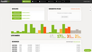 Blick in das Programm FastBill (Screenshot)