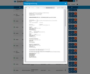 ZF/FX-Invoiceportal: PDF-Ansicht einer ZUGFeRD-Rechnung