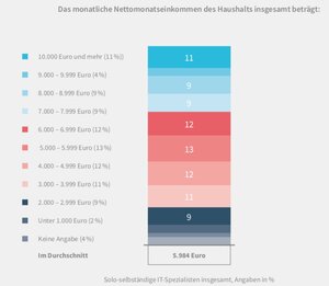 So hoch ist der NETTO-Verdienst von ITler-Haushalten