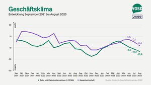 Geschäftsklima von Solo- und Kleinstunternehmer/innen versus Gesamtwirtschaft