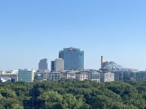 Blick von der Reichstagskuppel in Richtung Potsdamer Platz