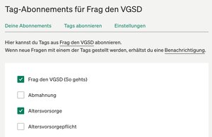 Unter "Mein Account" > "Benachrichtigungen" > kannst du "Tags abonnieren" und wirst dann als eine/r der ersten über neue Fragen zu den für dich relevanten Themen informiert - das ist der einfachste Weg, damit auch du Benachrichtigungen zu für dich relevanten Themen erhalten möchtest