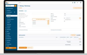 Blick in das E-Rechnungs-Programm von Billit (Screenshot)
