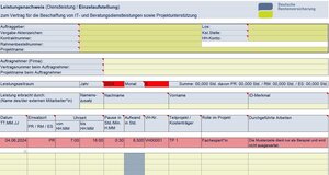 Vorlage zur exakten Dokumentation der Einsatzzeiten 