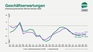 Geschäftserwartungen von Solo- und Kleinstunternehmer/innen versus Gesamtwirtschaft