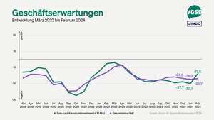 Geschäftserwartungen von Solo- und Kleinstunternehmer/innen versus Gesamtwirtschaft