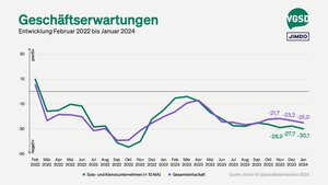 Geschäftserwartungen von Solo- und Kleinstunternehmer/innen versus Gesamtwirtschaft