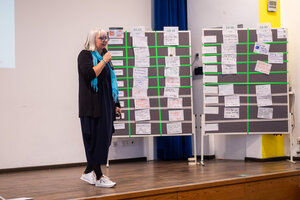 Mastermind mit Sessionplan: Doris Schuppe moderiert das Barcamp