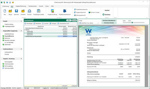 Blick in das Programm E-Rechnung von Weise (Screenshot)