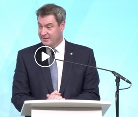 Markus Söder in der heutigen Pressekonferenz