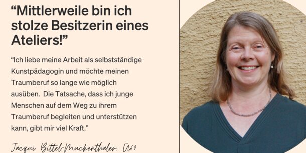 Wie lebst und arbeitest du als Selbstständige/r im Alter von über 60 Jahren?: Jacqui Bittel-Muckenthaler, Ü60: "Meine Arbeit macht einen großen Teil meines Lebensglücks aus!"