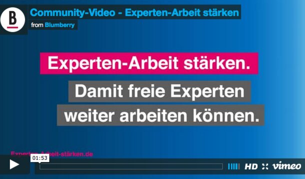 Video mit Testimonials von Selbstständigen und Experten online