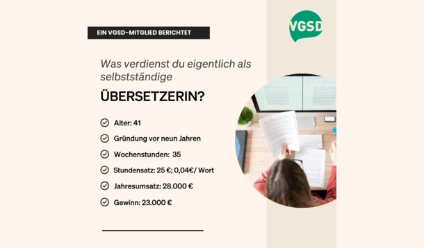 Wie viel verdient eigentlich eine Übersetzerin?: Tina F.:  "Ich würde gern einen höheren Stundensatz berechnen"