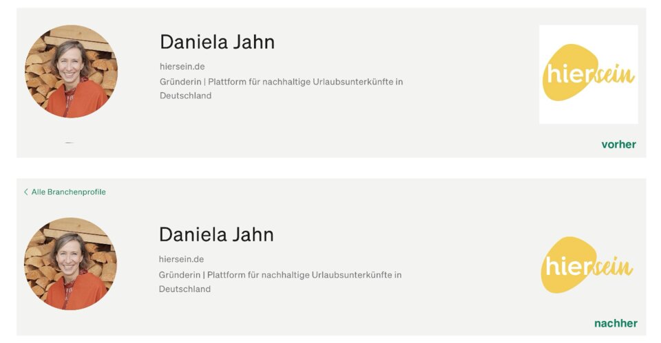 Daniela Jahn ist eines der Mitglieder, deren Branchenprofile durch die Neuerung optisch aufgewertet worden sind.