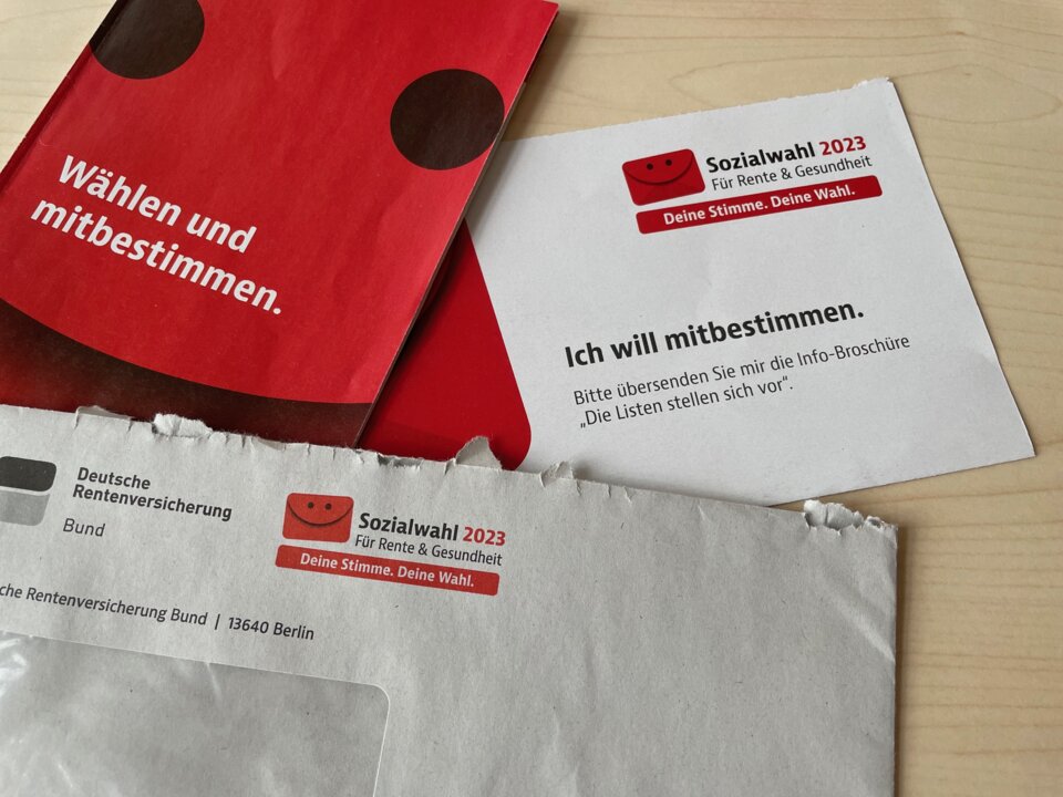 Post von der Rentenversicherung: Info-Material zur Sozialwahl 2023