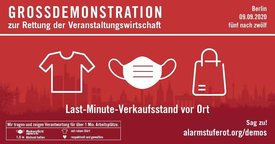 Rotes Shirt nicht vergessen (und Maske natürlich)! –