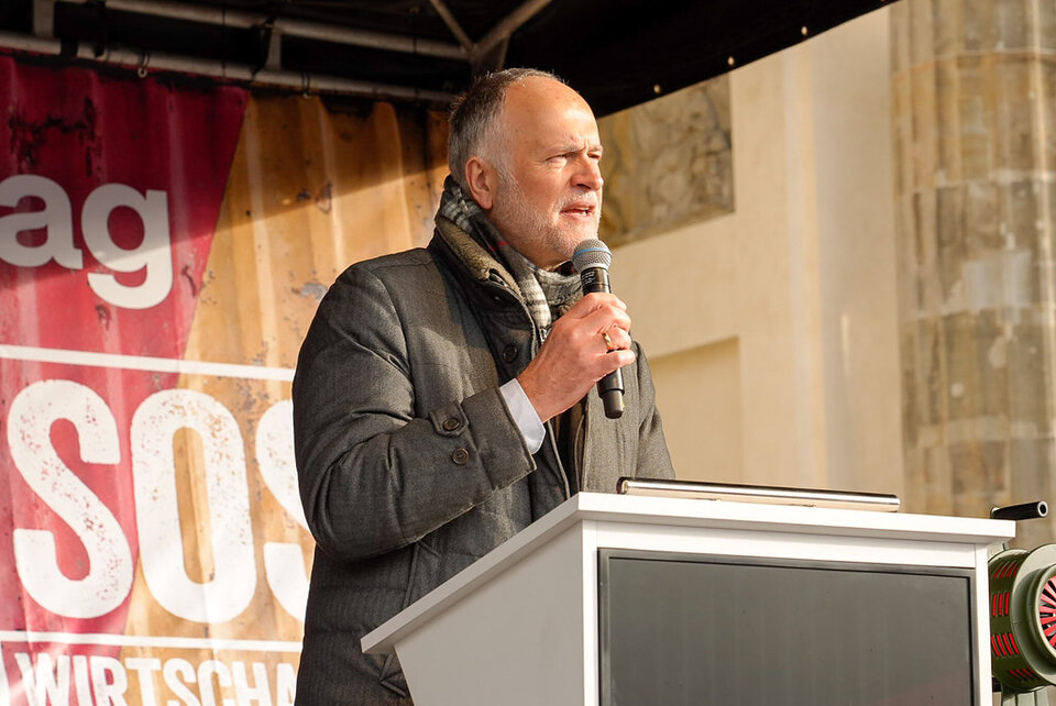 Andreas bei seiner Rede am Brandenburger Tor