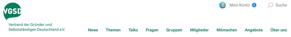 Ganz oben das bisherige, in der Mitte das neue Startseiten-Menü mit "Talks", "Fragen" und "Über uns". Unten das neue Menü, wie es auf Unterseiten erscheint.