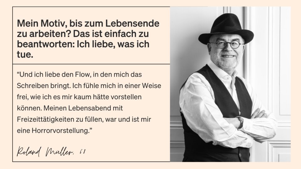 Roland weiß, was ihn erfüllt – das Schreiben ist ein wichtiger Teil in seinem Leben. Er will noch viele weitere Bücher veröffentlichen, jetzt aufzuhören kommt für ihn nicht in Frage.