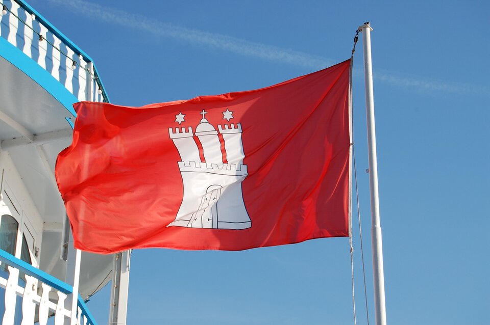 Flagge von Hamburg