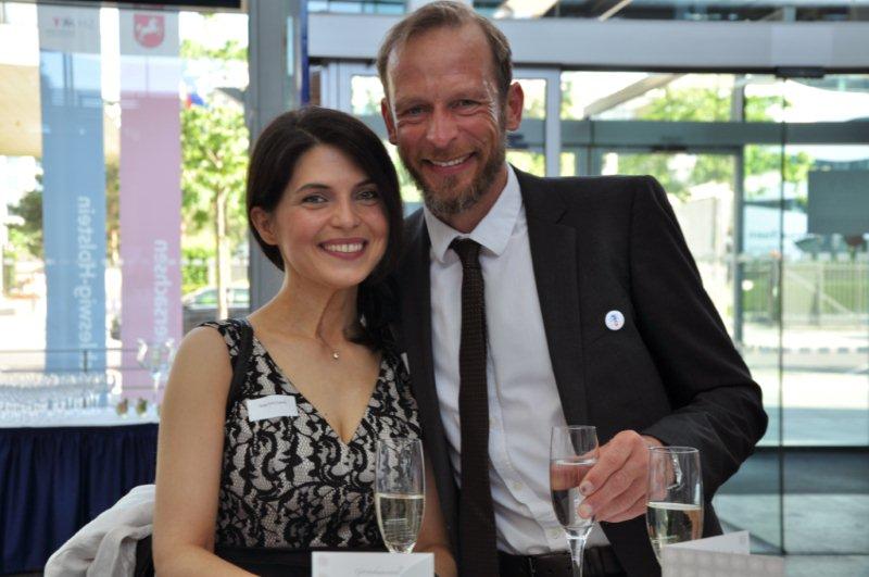 Bernd Beigl (Werner-Bonhoff-Preis 2007) mit Tanja Fink-Cvetnic von der Uni Augsburg -