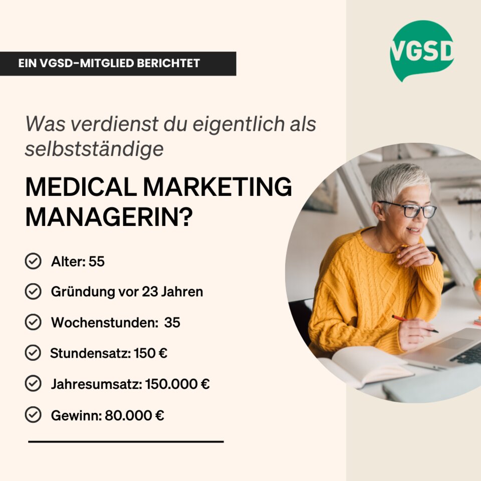 Andrea K* über ihre Stundenanzahl: "Mit meinem aktuellen Pensum stelle ich sicher, dass ich mich nicht überarbeite – und bleibe gesund! Denn: Die eigene Gesundheit steht über allem. Auch über dem eigenen Business."